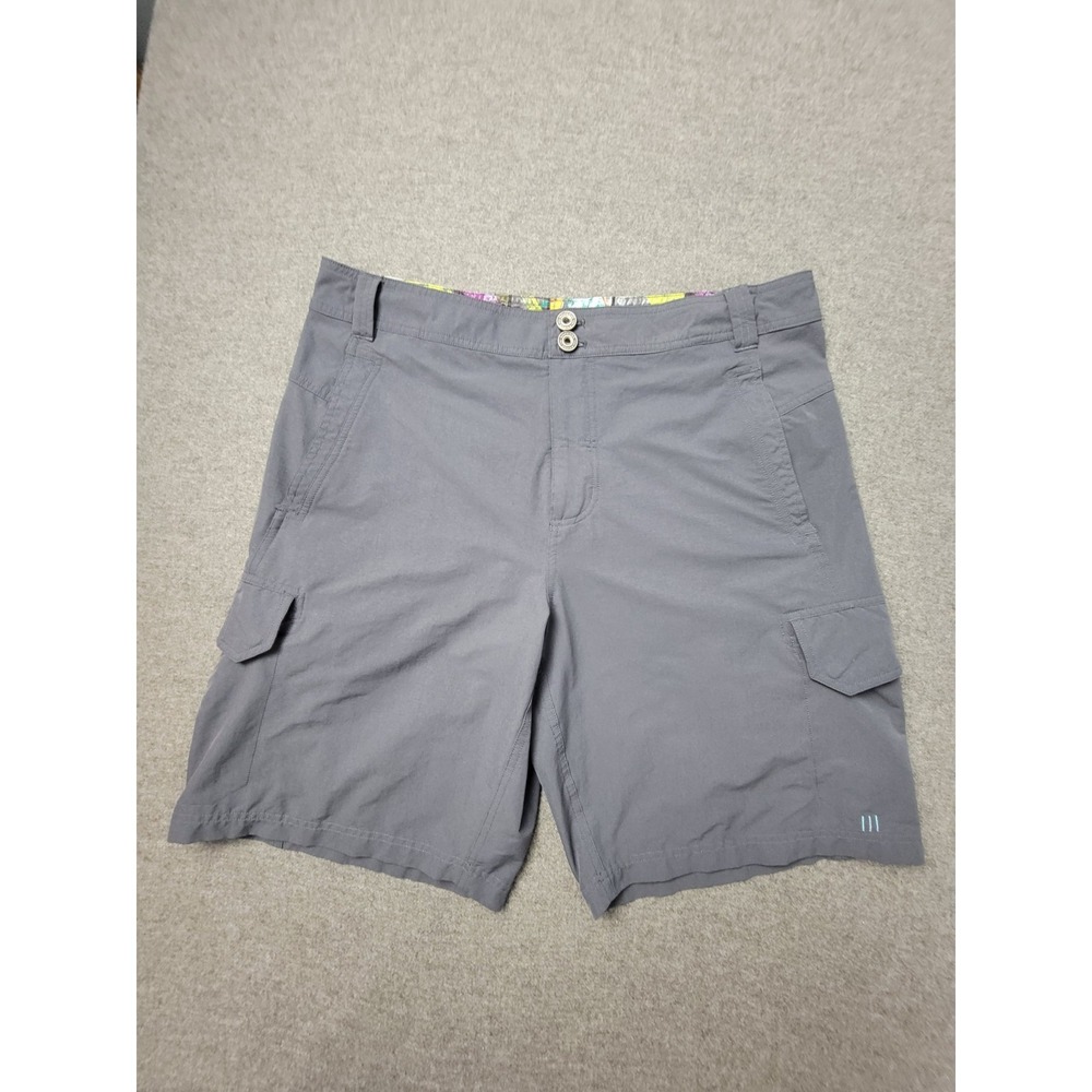 Lululemon Athletica Cargo Shorts Mens 38 Gray Tech Flat Front Hiking Outdoor